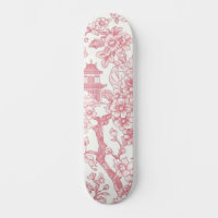 Pink Chinoiserie Toile Dragon Cherry Blossom