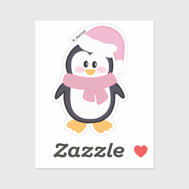 Pink Chistmas Penguin (Sheet)