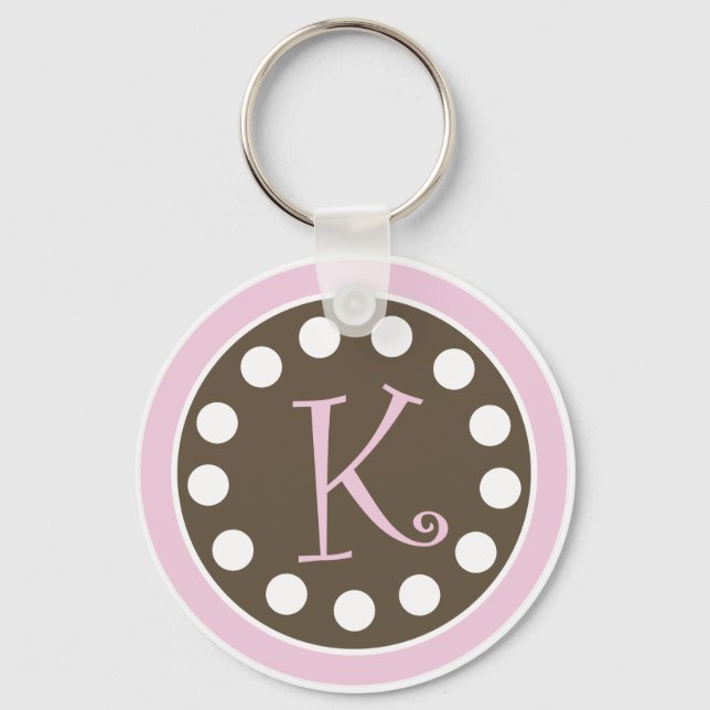 Pink Chocolate Keychain "K" (Front)
