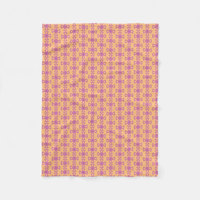 Pink Christian Cross Fleece Blanket (Front)