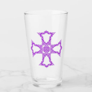 Pink Christian Cross Glass