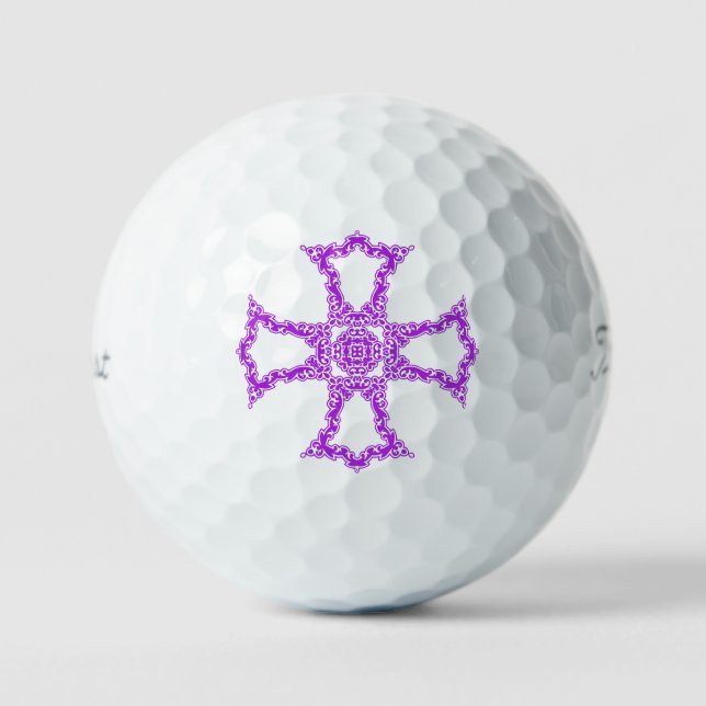 Pink Christian Cross Golf Balls (Front)