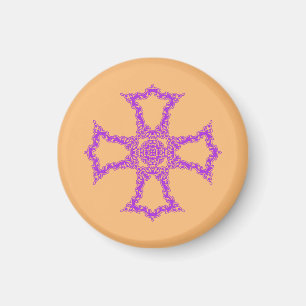 Pink Christian Cross Magnet
