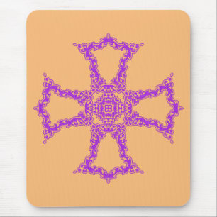 Pink Christian Cross Mouse Pad