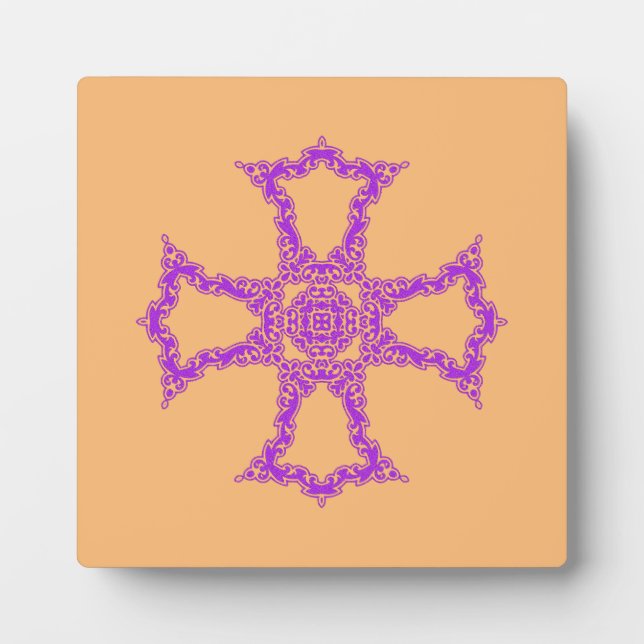 Pink Christian Cross Plaque (Front)