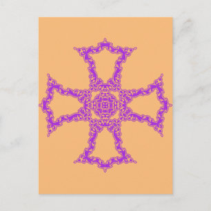 Pink Christian Cross Postcard
