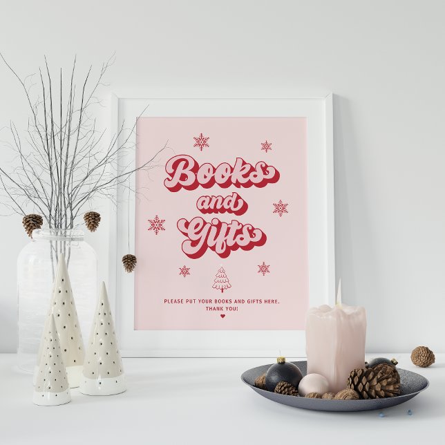 Pink Christmas Baby Shower Books and Gifts  Poster (Creator Uploaded)