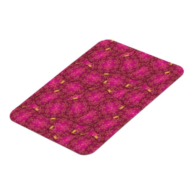 Pink Christmas balls Magnet (Left Side)