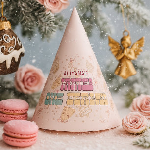 Pink Christmas Bow Winter Onederland 1st Birthday Party Hat