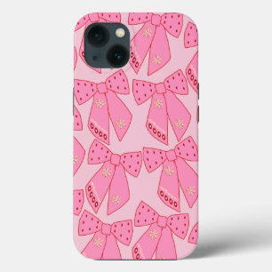 Pink Christmas Bows iPhone 13 Case