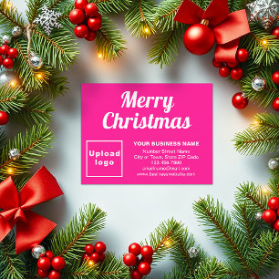 Pink   Christmas   Business   Small Flat Holiday Card