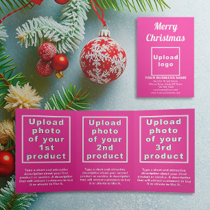 Pink Christmas Business Trifold Card