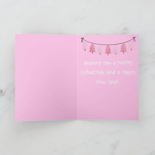 Pink Christmas Card
