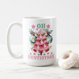 Pink Christmas Dentist Merry Christma Coffee Mug