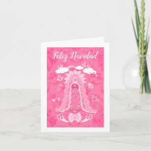 Pink Christmas Feliz Navidad personalised  Note Card