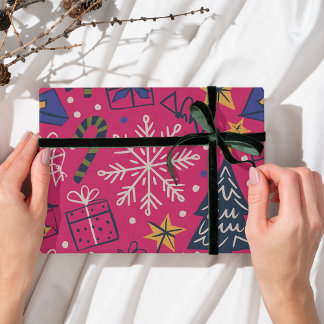 Pink Christmas fun Wrapping Paper