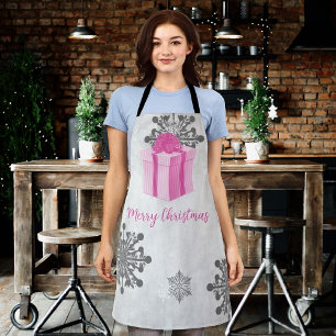 Pink Christmas Gift Holiday Apron