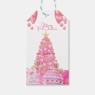 Pink Christmas Gift Tag