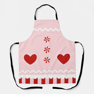 PINK CHRISTMAS GINGERBREAD All-Over Print Apron