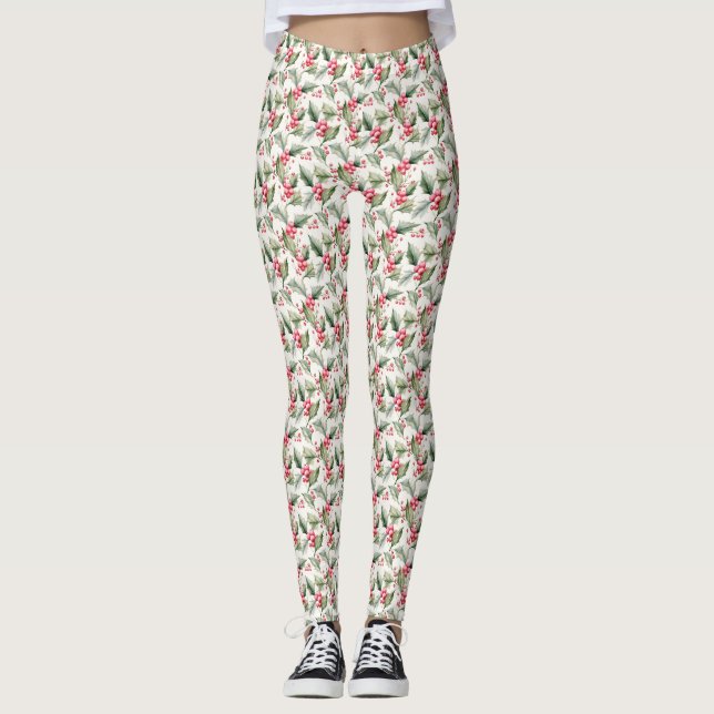 Pink Christmas Leggings (Front)