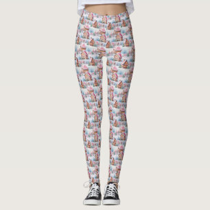 Pink Christmas Leggings