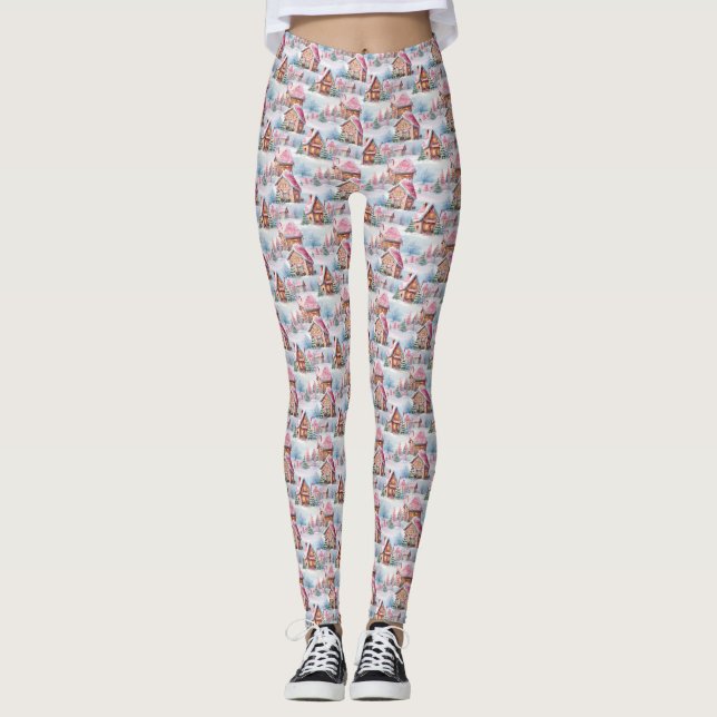 Pink Christmas Leggings (Front)