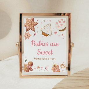 Pink Christmas Little Cookie Babies are Sweet Poster