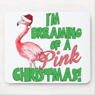 Pink Christmas Mouse Pad