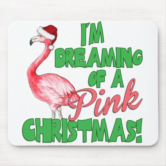 Pink Christmas Mouse Pad (Front)