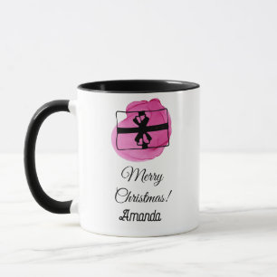 Pink christmas mug