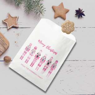PINK CHRISTMAS NUTCRACKER FAVOUR BAG