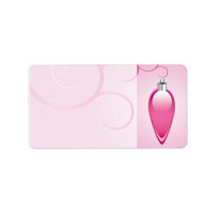 Pink Christmas Ornament Envelope Labels