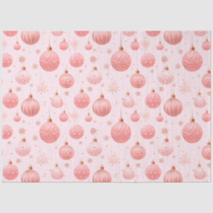 Pink Christmas Ornaments Snowflakes Christmas Tissue Paper