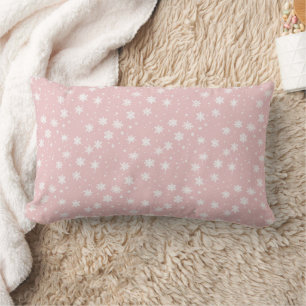Pink Christmas Pattern Lumbar Cushion