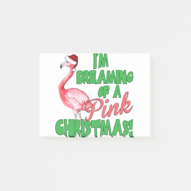Pink Christmas Post-it Notes (Front)