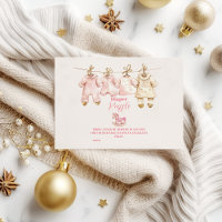 Pink Christmas Rocking Horse Diapper Raffle