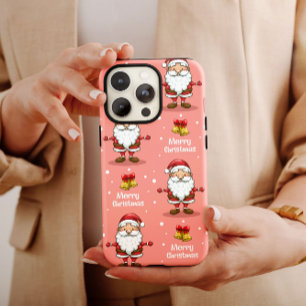 Pink Christmas Santa Clara iPhone Case Mate
