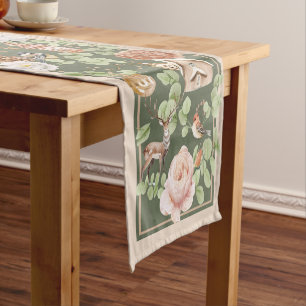 PINK CHRISTMAS SHORT TABLE RUNNER