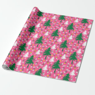 Pink Christmas Themed Wrapping Paper