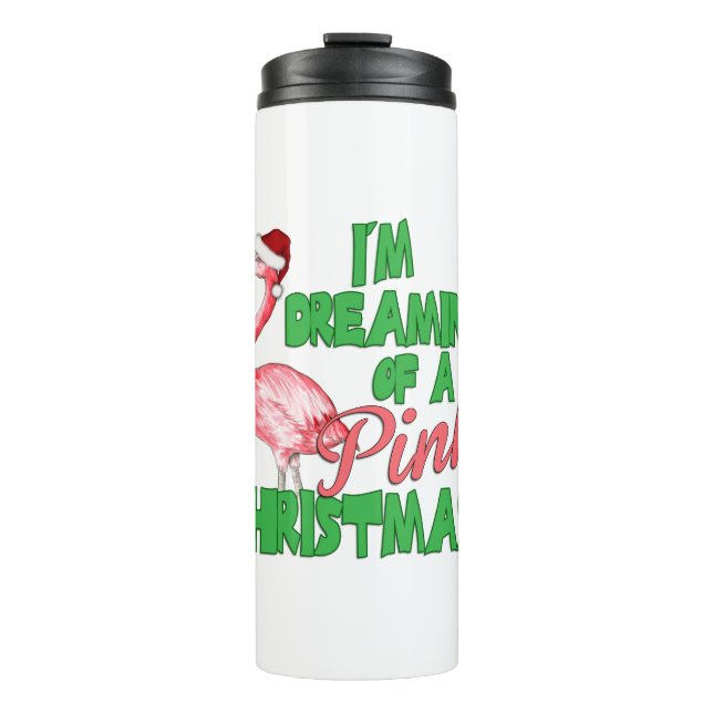 Pink Christmas Thermal Tumbler (Front)