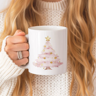 Pink Christmas Tree Bow Coffee Mug