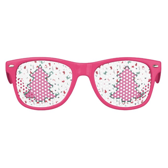 Pink Christmas tree  Kids Sunglasses (Front)