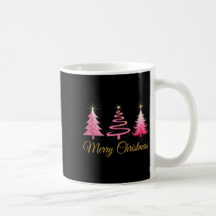 Pink Christmas Tree Merry And Bright Girl Women Xm Coffee Mug