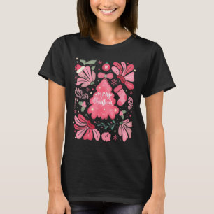 Pink Christmas Tree Merry And Bright Xmas Holiday  T-Shirt