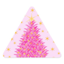 Pink Christmas Tree Stars