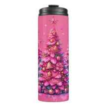Pink Christmas Tree Trendy Preppy Aesthetic