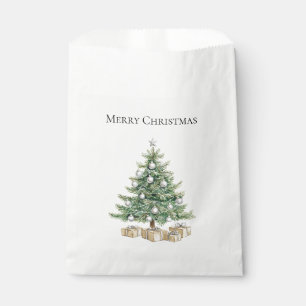 Pink Christmas Tree with Ornaments Favour Bag