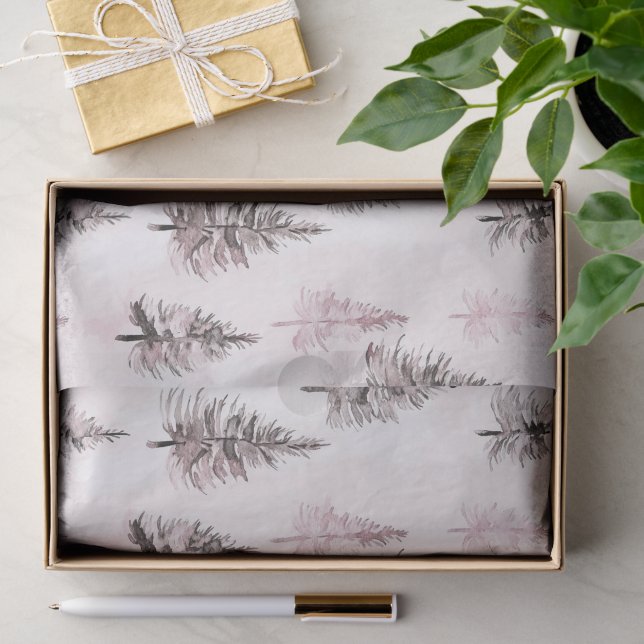 Pink Christmas Trees Tissue Paper (Gift)
