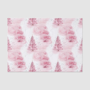 Pink Christmas Trees Tissue Paper