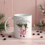 Pink Christmas Vintage Santa Claus Farm Fresh Tree Coffee Mug<br><div class="desc">Embrace the joy of the holiday season with our personalised retro Santa Claus Christmas Mug, designed to add a touch of vintage charm to your favourite festive beverages. Whether you're savouring your morning coffee or indulging in a warm hot chocolate, this adorable mug is your perfect companion. Our delightful design...</div>